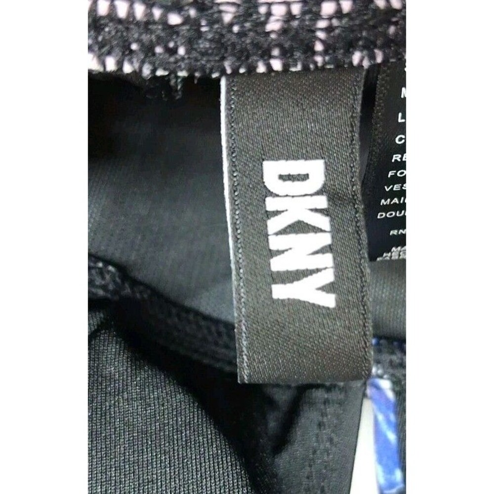 DKNY Women S One Piece Tummy Control Swimsuit Black Floral Resortwear Beach - Picture 4 of 9
